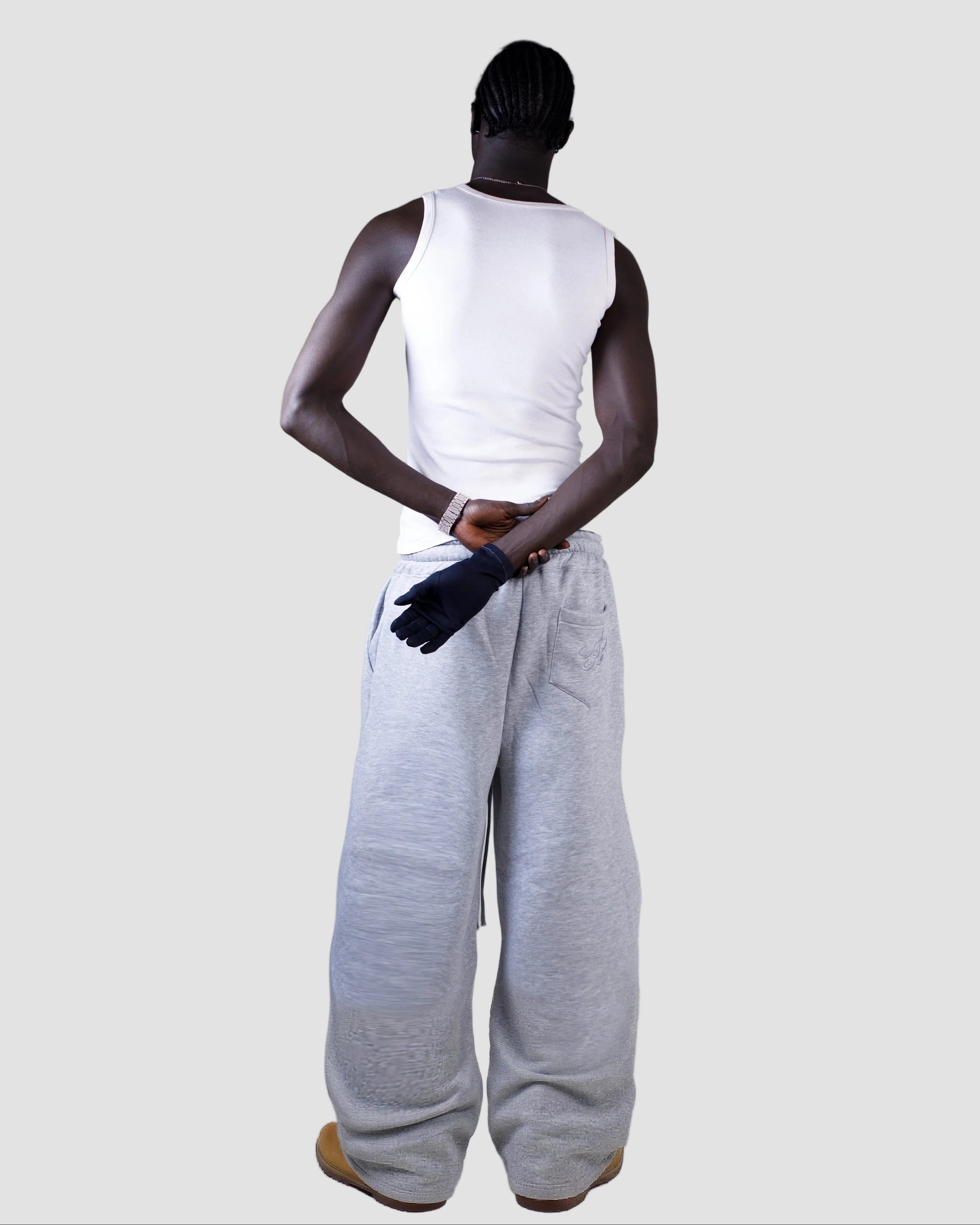 Grey ب ن ط ل و ن super baggy pants
