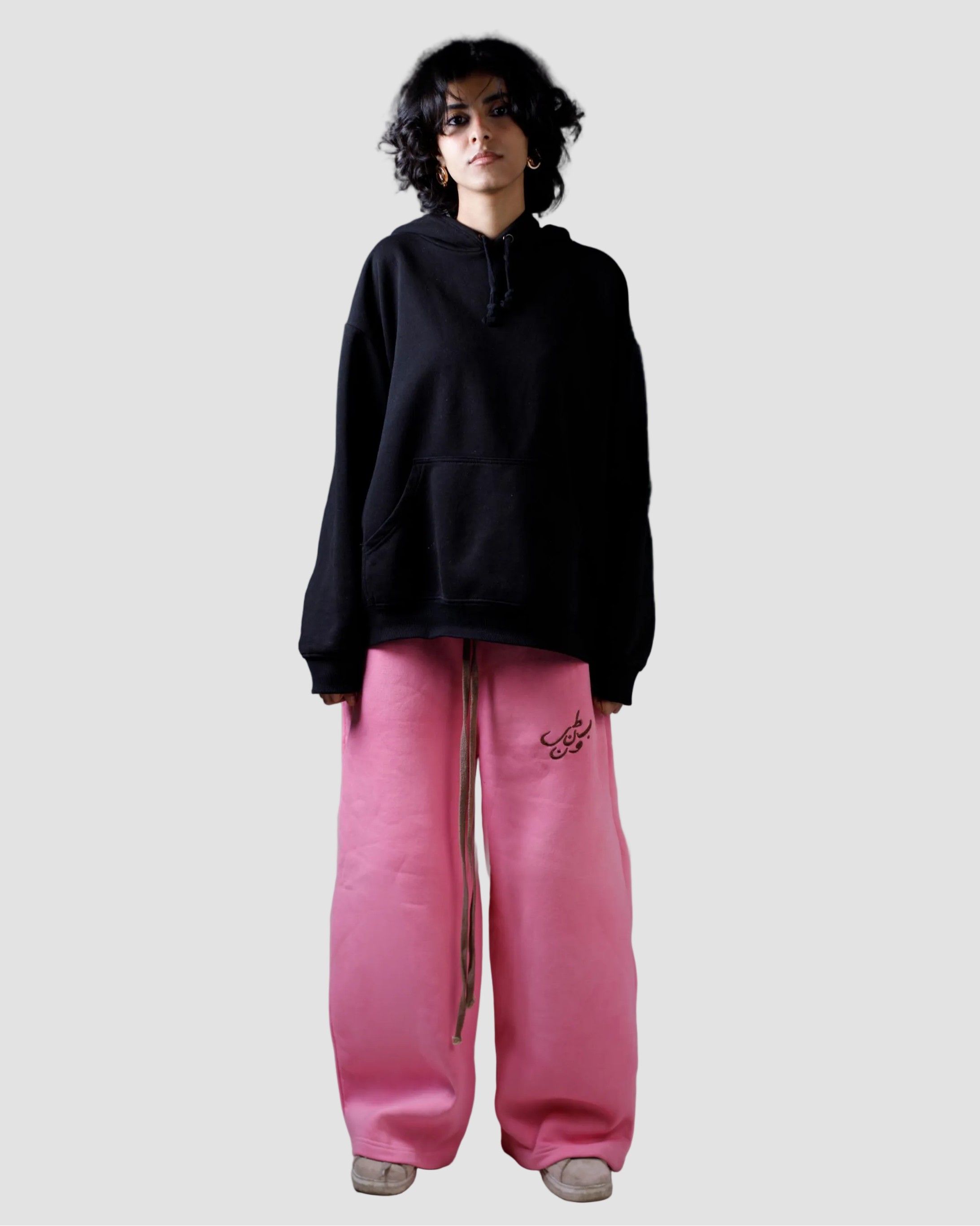 Brown On Pink " ب ن ط ل و ن " super baggy pants