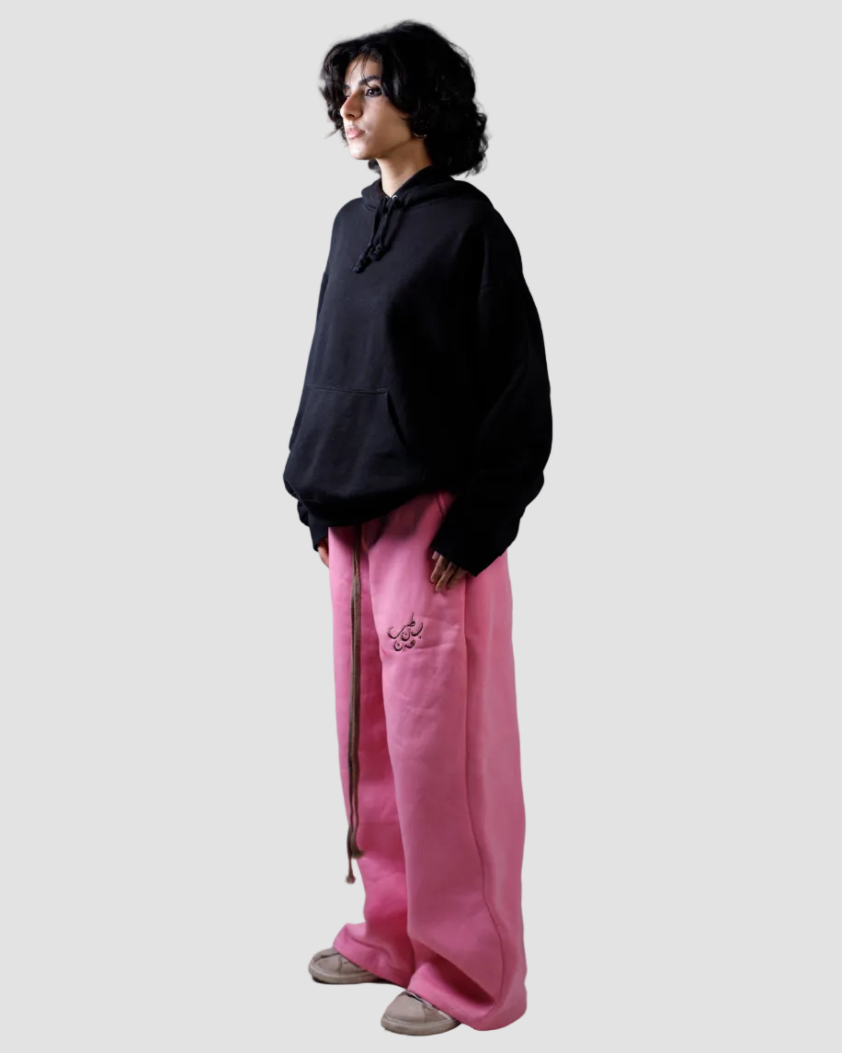Brown On Pink " ب ن ط ل و ن " super baggy pants