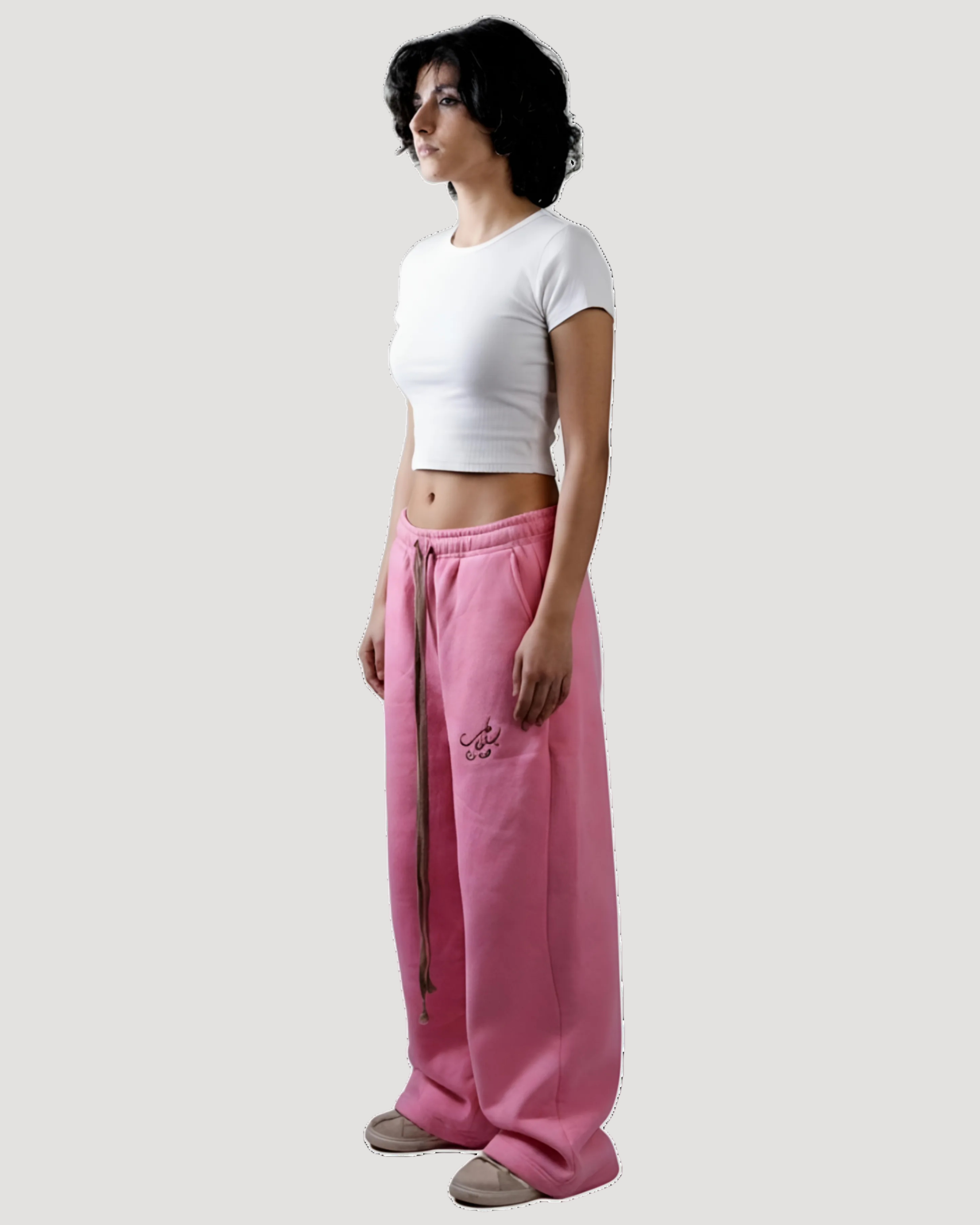 Brown On Pink " ب ن ط ل و ن " super baggy pants